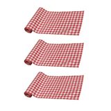 Pratikser Sıvı Geçirmez Kullan At Masa Örtüsü 30 Adet 100x120 cm Kırmızı Kareli