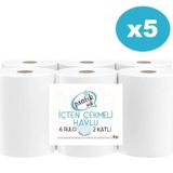 Pratiksoft 5 Koli İçten Çekmeli Kağıt Havlu 30 Rulo