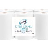 Pratiksoft İçten Çekmeli Kağıt Havlu 6 Rulo