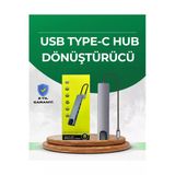 Prativas Type‑c Dönüştürücü – 2×usb3.0, Sd/ms, 4K HDMI & RJ45 ile Profesyonel Kullanım