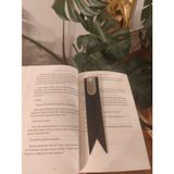 Prava Deri Isme Özel Kişileştirilebilir Hakiki Deri Kitap Ayracı Kitap Ruha Ilaçtır Unisex Gerçek Deri - Siyah