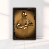 Pray - Dua Altın Efektli Duvar Sanatı Kanvas Tablo 250820221033-3