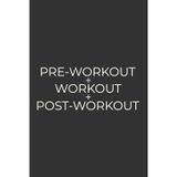 Pre-Workout + Workout + Post-Workout: Simple Daily Macro Tracker For Your Exercise Nutrition | Dark Gray