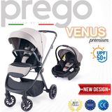 Prego 2028 Venüs Seyahat Sistem Bebek Arabası 22 kg Taşıma Kapasitesi Katlanabilir Bej Renk