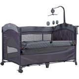 Prego 8044 Miami Plus Müzikli ve Oyuncaklı Anne Yanı Oyun Parkı 70X120 cm - 70 x 120 cm - Füme