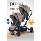 Prego İbiza New Pro İkiz Bebek Arabası Kahve kahverengi