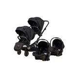 Prego Ibiza Travel System (SEYEHAT SİSTEM) Ikiz Bebek Arabası 2 Adet Puset Tam Set Siyah (YENİ MODEL)