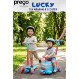 Prego Lucky İlk Arabam Ve Scooter 2'Si 1 Arada - Eğitici Bebek Yürüme Arkadaşı Mavi Mavi