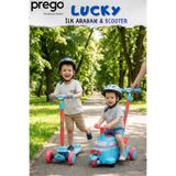Prego Lucky İlk Arabam ve Scooter 2'si 1 Arada - Eğitici Bebek Yürüme Arkadaşı Mavi