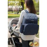 Prego Montana Gri Bebek Bakım Çantası Ergonomik Tasarım ve Su Geçirmez Malzeme ile Geniş Kapasite