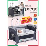 Prego Next To Me 10in1 Anne Yanı Park Yatak Oyun Parkı Sallanır Beşik Yana Açılır 70x120 Cm + Yatak Hediye