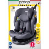 Prego Odinfix Alarmlı 360 Derece Dönebilen -0-36 kg -I-Size Belgeli - Top Tetherlı Oto Koltuğu - Gri