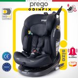 Prego Odinfix Alarmlı 360 Derece Dönebilen -0-36 kg -I-Size Belgeli - Top Tetherlı Oto Koltuğu - Siyah