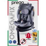 Prego Omegafix Alarmlı 360 Derece Dönebilen -0-36 Kg -İ-Size Belgeli - Destek Ayaklı Oto Koltuğu