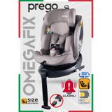 Prego Omegafix Alarmlı 360 Derece Dönebilen I-Size 0-36 kg Oto Koltuğu bej