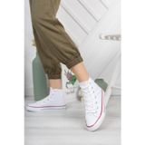 Prego Siyah&Beyaz Çocuk Bilekli Converse Tarzı Spor Ayakkabı BEYAZ