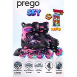 Prego Sky Ayarlabilir Numaralı Işıklı Çocuk Pateni TE-281 - Pembe