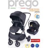 Prego Venüs Premium Travel Sistem UV Tenteli Travel Sistem Bebek Arabası siyah