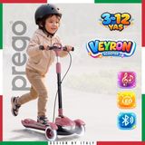 Prego Veyron Bluetoothlu Müzikli Işıklı Çocuk Scooter Katlanabilir - Yükseklik Ayarlı - Bordo