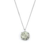 Prehnite Doğal Taş Gümüş Renkli Kolye KLY-1154