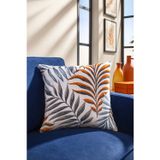 Premier Home Duck Çiçekli Kırlent Kılıfı Kiremit Mavi 40x40