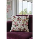 Premier Home Duck Çiçekli Kırlent Kılıfı Kırmızı V1 55x45