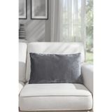 Premier Home Düz Kadife Kırlent Kılıfı Gümüş V1 30x50