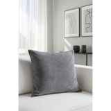 Premier Home Düz Kadife Kırlent Kılıfı Gümüş V1 50X50 - 50 x 50 cm