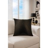 Premier Home Kadife Kırlent Kılıfı Siyah Gold V1 60x60