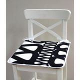 Premier Home Premier Sandalye Minderi Siyah Beyaz 2 40X40 - 40 x 40 cm - Siyah - Beyaz