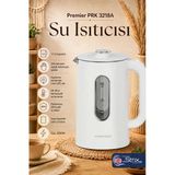 Premier Prk 3218A Isıya Dayanıklı Cam Hazneli Led Işıklı Su Isıtıcısı Cool Touch Kettle - Beyaz