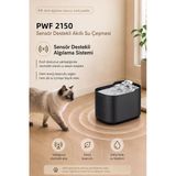 Premier Pwf 2150 Akıllı Otomatik Sensörlü Kedi Köpek Paslanmaz Çelik Su Çeşmesi 2,5L - Petmate Flowsense - Siyah