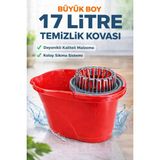 Premini 17 Litre Sıkmalı Yaylı Temizlik Kovası, Dayanıklı ve Geniş Kapasiteli - Seçenek 1