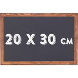 Premini 20X30 cm Ince Ahşap Çerçeveli Siyah Tahta, Yazı Yazma Paneli - -- - Seçenek 1