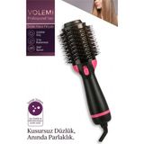 Premini 2200W Profesyonel Hava Üflemeli Saç Şekillendirici ve Hacim Verici Fırça - 0 - Siyah - Seçenek 1