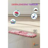 Premini 40 cm Mikrofiber Şönil Püsküllü Yedek Mop ve Aparatı, Temizlik Kolaylığı - Renkli - Seçenek 1