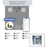 Premini Akıllı Bluetooth Cam Baskül, 180KG, 50G, Lcd, 8 Kişi Hafıza, ℃ Gösterir - Seçenek 1