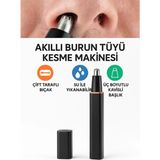 Premini Akıllı Burun Kılı Kesme Makinesi, Su Geçirmez, Çift Taraflı Bıçak, Mikro Motor - Seçenek 1