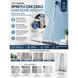 Premini Çekçekli Spreyli Cam Temizleme Aparatı, Su Hazneli, Çok Fonksiyonlu - Seçenek 1