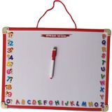 Premini Çift Taraflı Kalemli Yazı Tahtası 42X32CM, Türkçe ve Ingilizce Kullanıma Uygun - 1BW-Beyaz - Seçenek 1