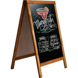 Premini Çift Taraflı Menü Yazı Tahtası 60X110 Cm, Pratik ve Şık Tasarım - 18S-Siyah - Seçenek 1