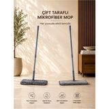 Premini Çift Taraflı Mikrofiber Makarna Mop 360° Döner Başlıklı Temizlik Seti - Seçenek 1