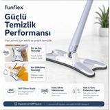 Premini Çift Yönlü 360° Döner Başlıklı Paspas Mop Seti, Pratik Temizlik Aracı - Gri - Seçenek 1