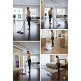 Premini Çiftli Mandallı Kovalı 360° Döner Mikrofiber Yer Mop Seti - Mor - Seçenek 1