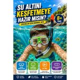 Premini Çocuklar Için Şnorkel Seti, Deniz Gözlüğü ve Maske, Ayarlanabilir - Koyu Yeşil - Seçenek 1