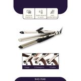 Premini Çok Fonksiyonlu 3'ü 1 Arada Saç Maşası, 25 mm Kalın Bukle, SHD-7046 - Bej - Seçenek 1