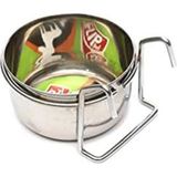 Premini Dayanıklı Çelik Kuş Yemliği, 5 Oz, Güvenli ve Pratik Kullanım - Şeffaf - Seçenek 1