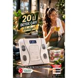 Premini Dijital Baskül, Bluetooth, Hassas Ölçüm, 2.5-180KG, Beyaz, Hediye Çay - Renkli
