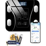 Premini Dijital Bluetooth Vücut Analiz Tartısı, Hassas Kilo ve Kas Ölçüm Cihazı - Siyah