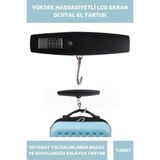Premini Dijital Seyahat Ağırlık Ölçer, Taşınabilir ve Çok Amaçlı Bagaj Tartısı - Siyah